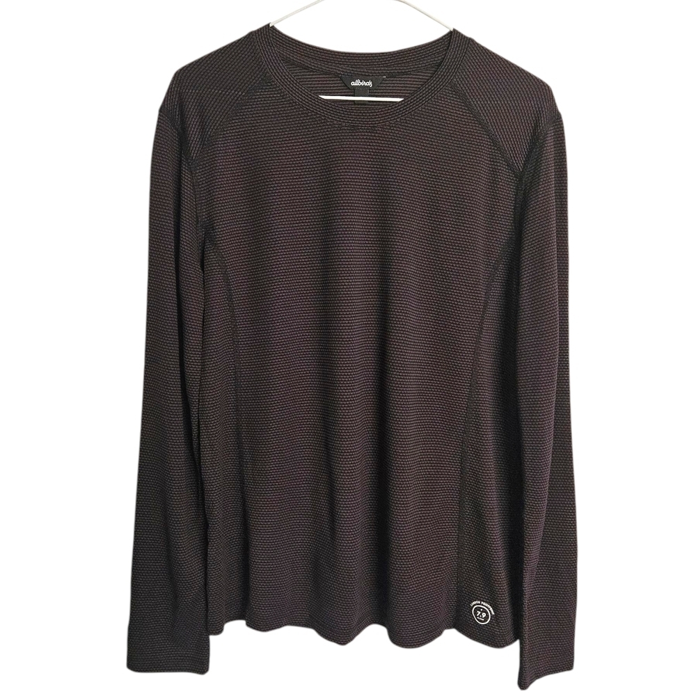 Allbirds Natural Black Natural Run Long Sleeve T-shirt Size XL